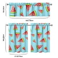 thumbnail image 6 of Kitchen Curtains 36 Inch Short - 3 Panel Set Watermelon Print, Rod Pocket Window Curtains 100% Polyester, Tropical Fruit Valance for Farmhouse, Cafe, Living Room, Bedroom, Easy Wash, 6 of 6