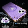thumbnail image 6 of for iPhone 15 Case, [Compatible with MagSafe][Anti-Yellowing][Military-Grade Protection] Shockproof Corner Enhanced Protection Magnetic Phone Case for iPhone 15,Purple, 6 of 6