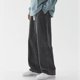 thumbnail image 4 of Pantalones vaqueros largos informales para hombre, Vaqueros clásicos de pierna ancha, Color sólido, azul claro, gris, negro, 3XL, coreanos, novedad de 2023, 4 of 4