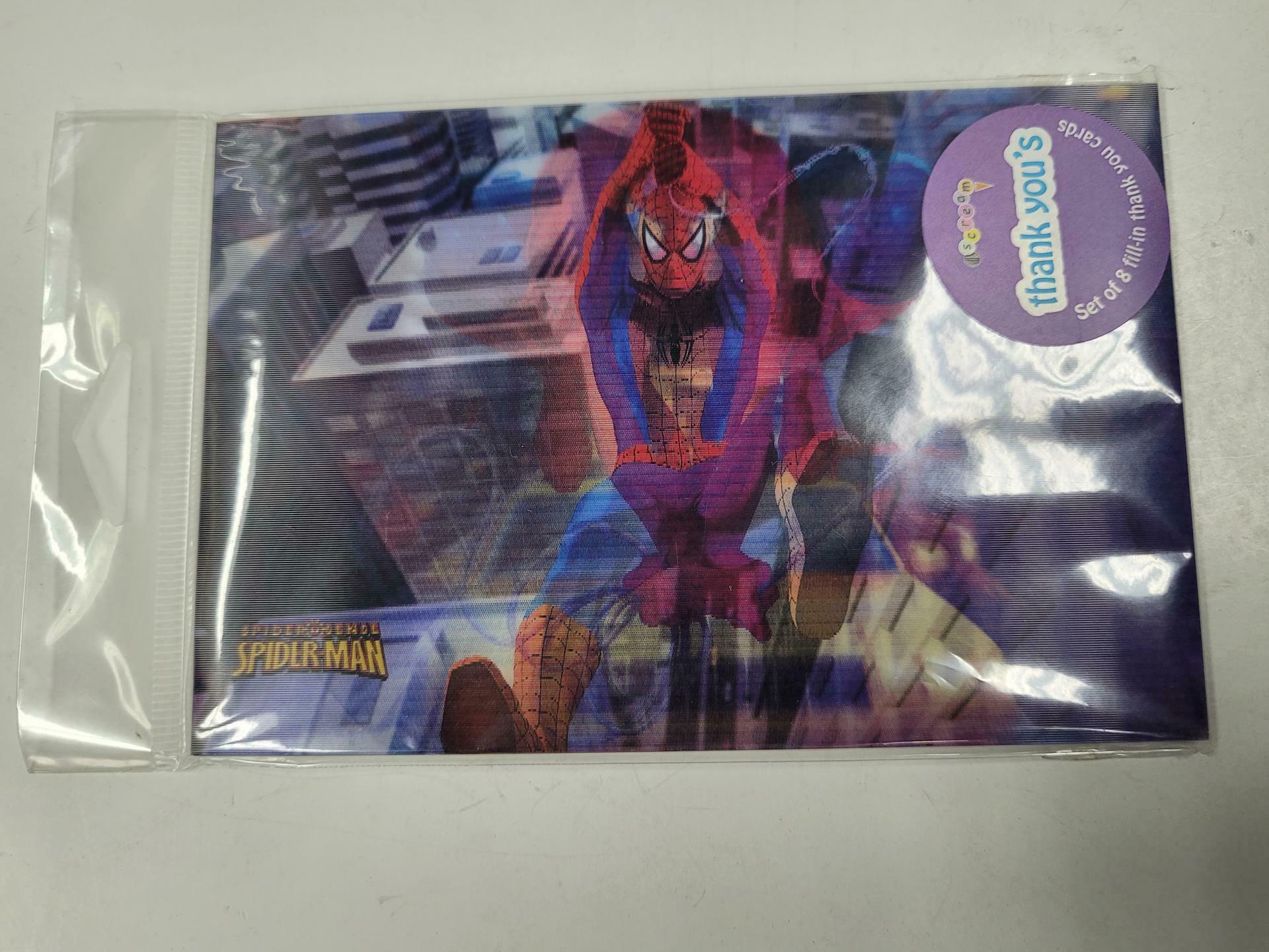 Marvel Spider-Man Flip Picture Thank You Blank Cards - Set of 8