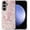 Cute Pink Cowgirl Western Girl, variant on Case for Samsung Galaxy S24, Anti-Scratch Full-Body Cover Shockproof Slim Design Case, PC Hard Shell & Silicone Inner Bumper -Beach Palm Tree