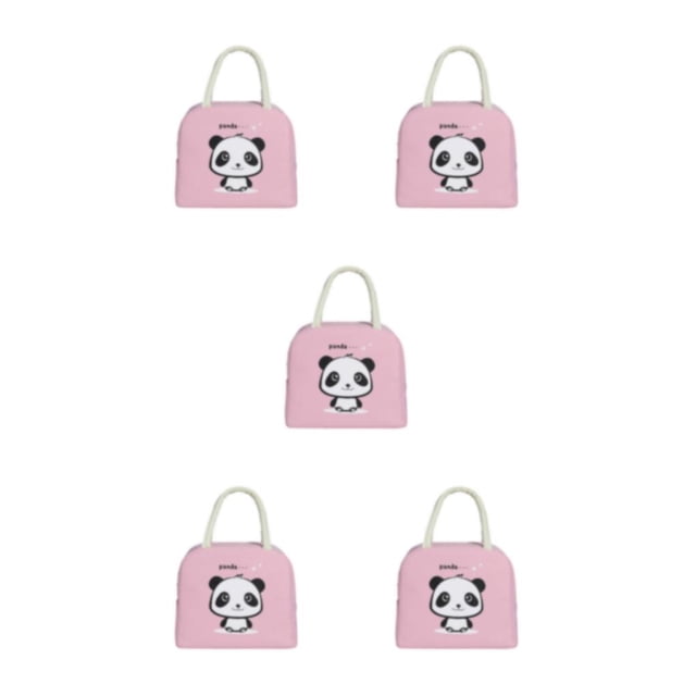 Transemion Stay Organized With Large Capacity For Home Or Office Large Capacity Design Lunch Bags For Women Bag light pink 1 5Set