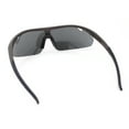 thumbnail image 4 of Mens Half Rim Color Mirror Wrap Around Oversized Shield Sport Sunglasses Brown - Silver Mirror, 4 of 4
