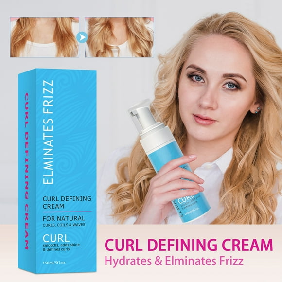Hot6sl CURLS DEFINING CREAM 150ml Long-lasting Styling Volume Moisturizing Elasticity Hydrating Styling Cream Elastin For Dry Damaged Curls Hair Care