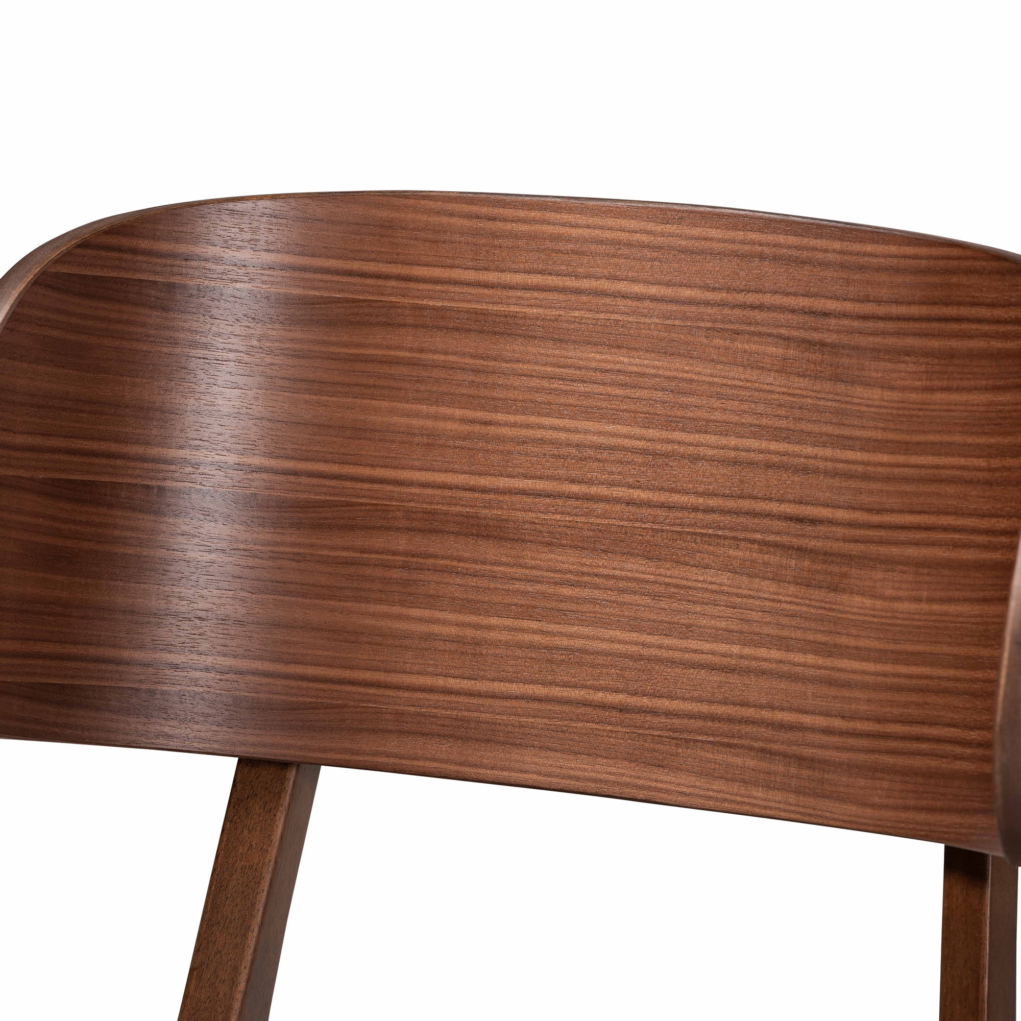 Baxton Studio Alston Dining Chair, Set of 2, Beige/Walnut Brown