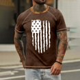 thumbnail image 2 of Men's Raglan T-shirt Retro Short Sleeve Round Neck Independence Day Printing Tops 4XL, 2 of 4