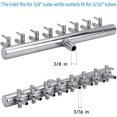 thumbnail image 3 of 8-way Aquarium Air Flow Control Lever Valve Chromium Copper Distributor Fish Tank Splitter, 3 of 4