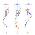 thumbnail image 1 of Creative Lucky Humming Bird Wind Bells Chimes Hanging Gifts Decor(Purple), 1 of 7