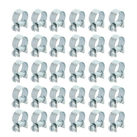 

30-Pack 3/8in Fuel Injection Gas Line Hose Clamps Clip Pipe Clamp Assortment Kit for Plumbing Automotive and Mechanical Applications