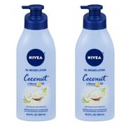 Pack of (2) Nivea Lotion Coconut And Monoi Oil Infused 16.9 Ounce (500ml)