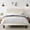 Cream, variant on Amolife King Size Platform Bed Frame with Corduroy Fabric Upholstered Adjustable Height Headboard, Dark Blue
