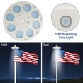 thumbnail image 2 of Solar Flag Pole Light, 136 LED Super Bright Flag Pole Light Outdoor Dusk to Dawn, Solar Flag Night Light for Most 15 to 25 Ft Flagpoles, 2 Modes Brightness, Auto On/Off, 2 of 8