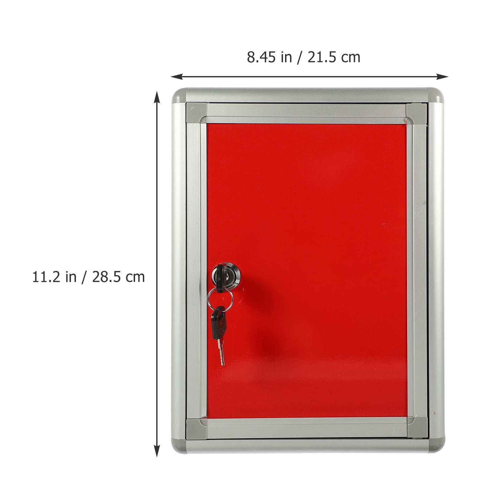 SEWOART Wall Mount Letter Box in Red Aluminum Alloy with Retro Style for Home and Office