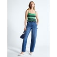 thumbnail image 2 of Free Assembly Women's High Rise Cropped Carpenter Barrel Jeans, 26" Inseam, Sizes 0-16, 2 of 5