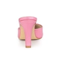 thumbnail image 2 of BLISSFUL STEP Women's Pointed Toe Stiletto Heels Slide Mules Pink 7, 2 of 7