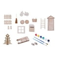 thumbnail image 1 of Casa de Muñecas Set de Miniaturas Navideñas de Madera para Decoración con Pintura y Accesorios DIY Adecuado para Regalo Jardín Decoración de Ventana, 1 of 9