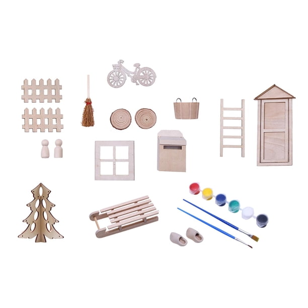 Simulación Navidad Kits de adornos en miniatura Set Escena de la vida Muebles Juguete Artesanía Escala 1/12 delicada para accesorios de casa
