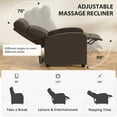 thumbnail image 3 of YRLLENSDAN Living Room Recliner Chair with Massage, Adjustable PU Leather Single Sofa Chair for Bedroom Ergonomic Reading Chairs for Adults Accent Seating Chair with Padded Backrest, 3 of 7