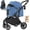 Blue, variant on TLGREEN Foldable Dog Stroller for Medium Dogs Cats up to 33 lbs, Aluminum and Carbon Steel Frame Pet Stroller with Cup Holder, Adjustable Height