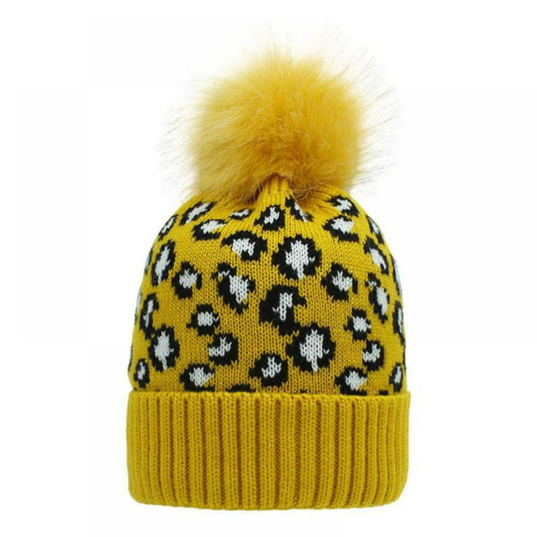 DOCILA Winter Beanie Hats for Womens Slouchy Leopard Animal Knit Skull Cap  Vintage Cheetah Print Head Cover