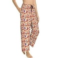 thumbnail image 2 of Xecao Corgi Head with Floal Women's Straight Lounge Pajama Pants: The Epitome of Relaxed Sleepwear, 2 of 9