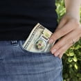 thumbnail image 2 of Tropical Yellow Hibiscus Flower Hawaiian Vacation Satin Chrome Plated Metal Money Clip, 2 of 4