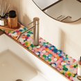 thumbnail image 2 of Yayeee Faucet Mat for Kitchen Sink 30" Diatomite Long Splash Guard Pad, Pink Colorful Circles, 2 of 7