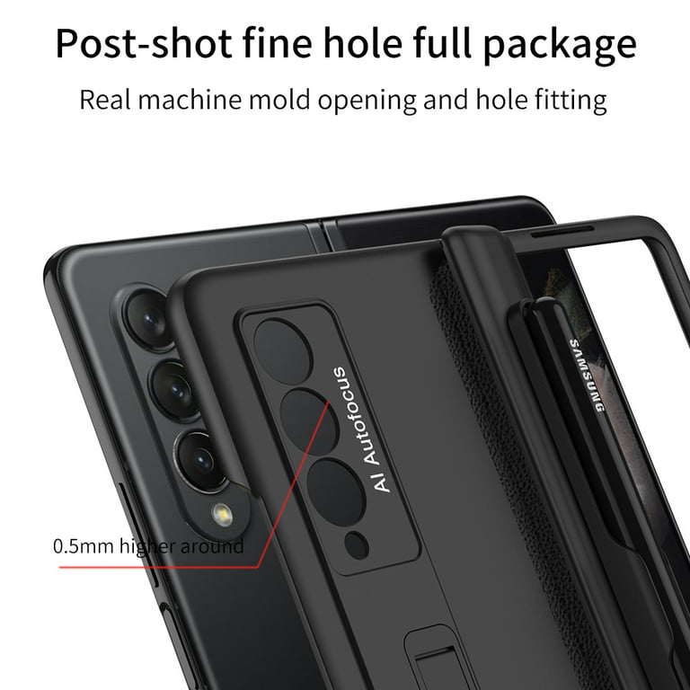 Ruky for Samsung Galaxy Z Fold 3 Full Body Case, Magnetic Kickstand, Hinge  Protection, Built-in Screen Protector PU Leather Stand Case for Samsung  Galaxy Z Fold 3 5G, Black : : Electronics
