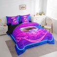 thumbnail image 3 of Castle Fairy Football Gamer Boy Bedding Comforter Set,Sport Game King Bedding Sets, 3 of 8