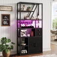thumbnail image 2 of Kojooin 71-Inch Tall Wine Cabinet - Multi-Tiered Wine Rack, Glass Rack, Adjustable Shelves, Double Doors - a Modern Wine Cabinet Suitable for Kitchens, Dining Rooms, Or Living Rooms, 2 of 9
