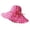 Hot Pink, variant on Sun Hats For Women Dressy Caps Fashion Pleated Striped Lightweight Foldable Wide Brim Floppy Hat Beige,One Size