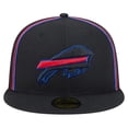 thumbnail image 2 of Men's New Era Black Buffalo Bills Soutache 59FIFTY Fitted Hat, 2 of 5