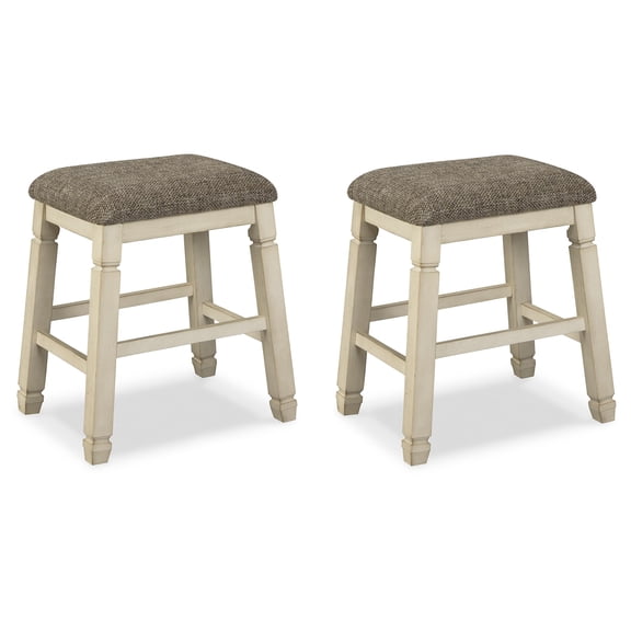 Farmhouse Style Counter Height Bar Stool, Standard, 24 Inch, 2 Count
