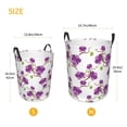 thumbnail image 3 of Fotbe Orchids Flowers Cesto de Ropa con Asas, Cesto Impermeable de Gran Capacidad, Bolsa de Lavado para Dormitorio, Cesto de Ropa con Ruedas y Asas-Medium, 3 of 6