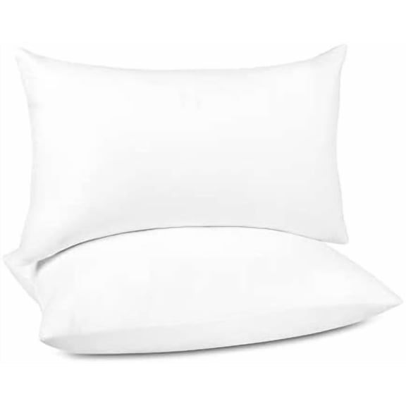 ® Lumbar Pillow Inserts 12 x 20 (Pack of 2, White), Filled with Feather and Down, Decorative Pillows for Couch, Home Decor