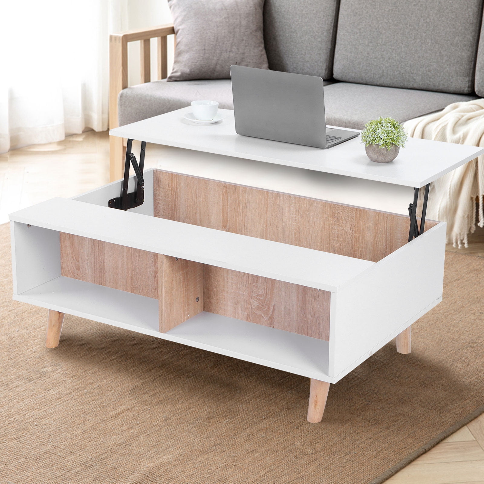 optocht Schat Kijker EBTOOLS Lift Top Coffee Table Dining Table for Living Home, Display with  Hidden Storage Compartment & Storage Space and Lift Tabletop for Living  Room - Walmart.com