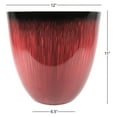 thumbnail image 3 of (EPR12-206 Large Egg Shaped Planter - Modern Indoor & Outdoor Decorative Flower Pot/Box (12 Inch, Red Flower), 3 of 5