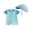 Sky Blue, variant on BemeyourBBs Toddler Baby Boy Girl One Piece Swinsuit with Sun Hat Infant Boy Girl Bathing Suit Short Sleeve Rash Guard Swimwear Cute Contrast Color Zip Up Summer Beachwear