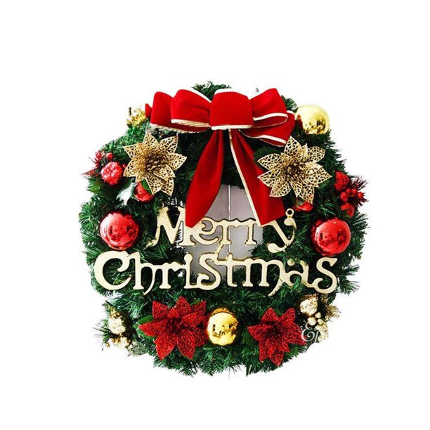 Cateissary Guirnalda colgante de puerta de pared de Navidad de 30cm, decoración de flores artificiales, adorno de fiesta para el hogar, flores de Kits de decoración para fiestas flores