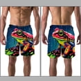 thumbnail image 3 of luoweisi Men's Beach Shorts Quick Dry Swim Trunks with Mesh Lining Frog L, 3 of 5