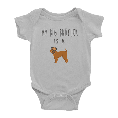 

My Big Brother Is A Brussels Griffon Dog Cute Baby Clothes Bodysuit Boy Girl Unisex