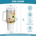 thumbnail image 3 of 40 Oz Car Handle Water Bottle Water Cup Water Bottle Water Jug Coffee Cup Travel Water Bottle Adorable Green Dragon, 3 of 8