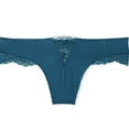thumbnail image 3 of VS VERY SEXY Micro Lace Inset Thong Panty Silky Smooth Soft XS Blue Saphire, 3 of 3