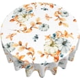 thumbnail image 4 of Fall Tablecloth Round 60 Inch Orange Maple Pumpkins Table Cloth,Stain Resistance Polyester Thanksgiving Day Harvest Table Covers for Kitchen Dining,Small Tablecloth for Party Picnic, 4 of 6