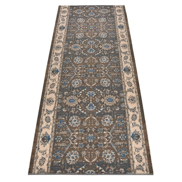 Rug Runner Custom Size Antique Vintage Look Distressed Grey Persian