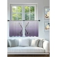 thumbnail image 4 of Sheer Curtains 45 inches Long, Ice Hockey Winter Sports Light Purple Gradients Light Filtering Sheer Window Curtains Rod Pocket Voile Drapes for Bedroom Living Room, 52"W x 45"L 2 Panels, 4 of 7