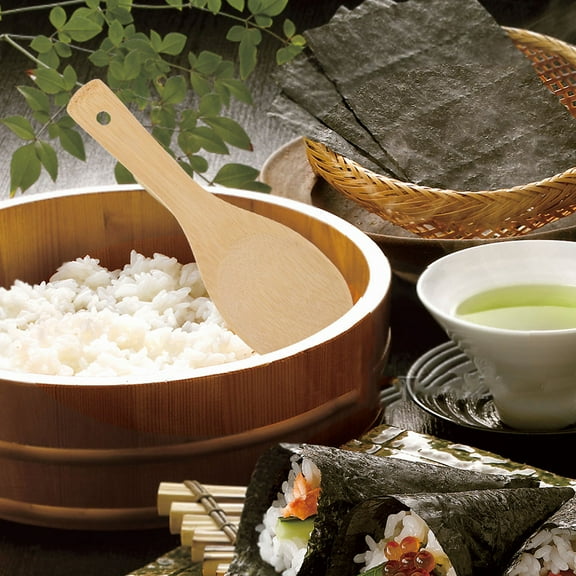 Hemoton 4pcs Bamboo Rice Scooper Bamboo Rice Paddle Non-Stick Cooking Utensils Comfortable Ladle for Stir Frying Flipping and Frying