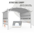 thumbnail image 4 of EAGLE PEAK 11.4 x 11.4 FT Outdoor Pergola with Retractable Shade Canopy, White Frame, Gray Top, 4 of 6