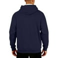 thumbnail image 5 of Men's Hoodies Sherpa Fleece Lined Sweatshirt Winter Casual Warm Drawstring Plain Hooded Pullover Sweater (3XL, Navy #A), 5 of 7