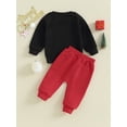 thumbnail image 4 of Toddler Baby Boy Girl Christmas Outfit Infant My First Christmas Sweatshirt Jogger Pants Clothes Set, 4 of 9